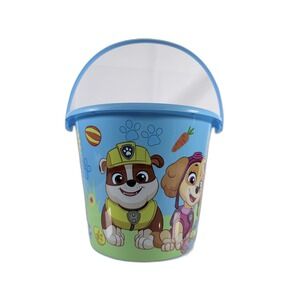 Paw Patrol Easter Gift Bucket Blue Plastic Pail Chase Marshall Skye Rubble Gift